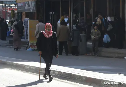 Palestinians shop at the saturday's popular market in Rafah southern Gaza strip on 22 December 2012. Normal life in Gaza resumed remarkably fast after a ceasefire agreement was announced following eight days of cross bor...