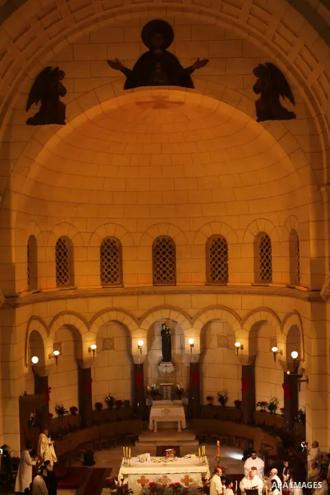 Christians attend Christmas mass in Cairo, on December 24, 2012. Photo by Ashraf Amra