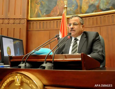 Members of the Egyptian Shura Council (Upper house of the parliament), attend the first meeting after approving the new constitution, in Cairo, Egypt, 26 December 2012. According to the new constitution, the Islamist-dom...