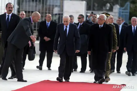 Arab League Secretary-General Nabil Elaraby, during an arrival ceremony in the West Bank city of Ramallah, Dec. 29, 2012. Photo by Issam Rimawi