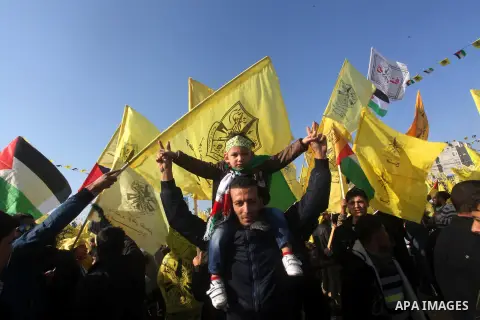 Palestinian Fatah supporters take part in a rally marking the 48th anniversary of the founding of the Fatah movement, in Gaza City January 4, 2013. Fatah held its anniversary rally for the first time since 2007 in Gaza S...