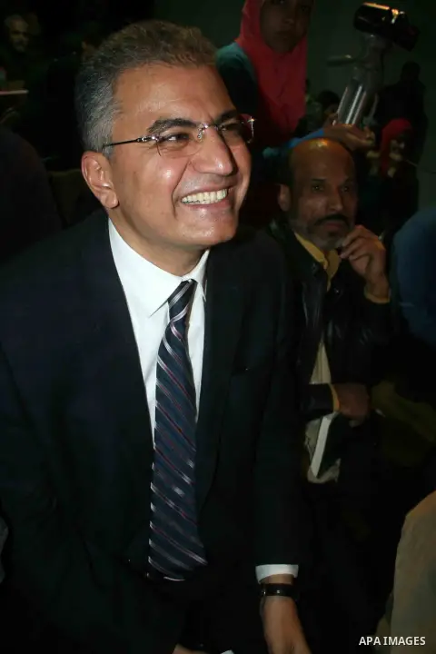 Members of the Egyptian political parties participate a press conference in Cairo, on Feb. 09, 2013. Several Islamist and political figures have announced the establishment of a ?Conscience Front?, a new coalition aiming...