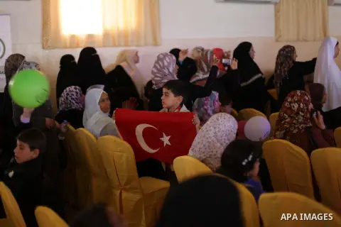 Turkish humanitarian relief IHH, organize a ceremony to mark "World Orphan Day" in Gaza City, on April 6, 2013. Photo by Ashraf Amra