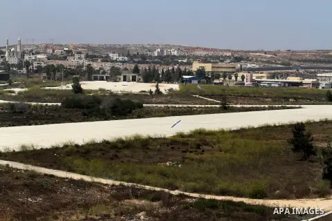 A General view shows the site of Atarot airport in the Qalandia area in northern Jerusalem on August 29, 2013. Israeli forces on Wednesday started maintenance operations at Atarot airport which has been closed since the...
