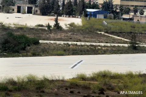 A picture shows the site of Atarot airport in the Qalandia area in northern Jerusalem on August 29, 2013. Israeli forces on Wednesday started maintenance operations at Atarot airport which has been closed since the outbr...