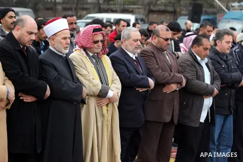 Muslims pray for rain in drought-hit Jordan, in Amman February 3, 2014. The Ministry of Awqaf and Islamic Affairs called on Jordanians to gather on Monday to hold Salat Al Istisqa, special prayers for rain, across the ki...