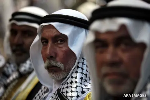Palestinians attend the eighth National conference to maintain the Palestinian rights and constants, in Gaza City on May, 20, 2014. Photo by Ashraf Amra