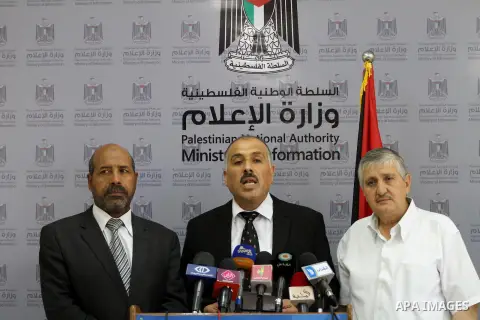 Assistant deputy of the Ministry of Economy Ayman Abed, speaks during a press conference on June 23, 2014. Photo by Mohammed Asad