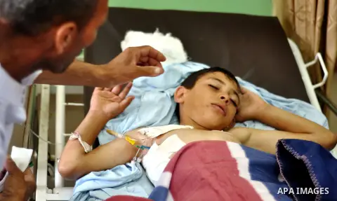 Palestinian Children rests at the Shifa hospital to receiving treatment, in Gaza City, on August 2, 2014. The Israeli army gave a first indication it was ending operations in parts of Gaza, while continuing to bombard ot...