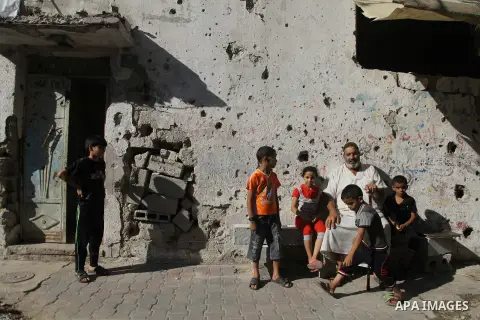 Palestinians return to their houses in Shejaiya neighborhood after a ceasefire was declared, in Gaza city on August 28, 2014. Israel and Palestinians both boasted of victory in the Gaza war but analysts say Hamas receive...