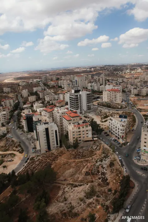 A general view show the West Bank city of Ramallah, on September 6, 2014. Photo by Shadi Hatem