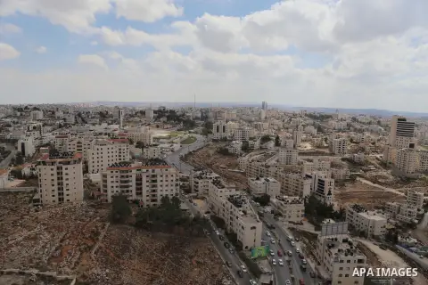 A general view show the West Bank city of Ramallah, on September 6, 2014. Photo by Shadi Hatem