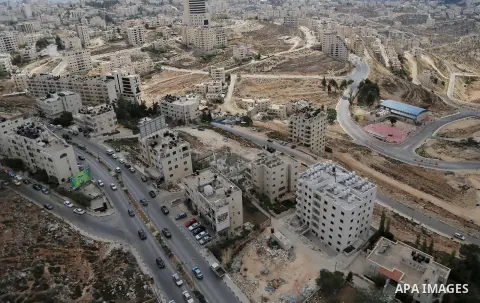 A general view show the West Bank city of Ramallah, on September 6, 2014. Photo by Shadi Hatem