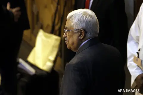 Palestinian President Mahmoud Abbas arrives for a meeting of foreign ministers at the headquarters of the Arab League in the Egyptian capital Cairo on September 7, 2014. According to media sources among other topic the m...