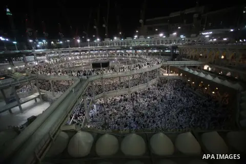 Muslim pilgrims move around the Kaaba inside the Grand Mosque during the annual Hajj in Mecca, Saudi Arabia, Sept. 23, 2014. About 160 countries converge annually on the Islamic cities of Mecca and Medina in western Saud...