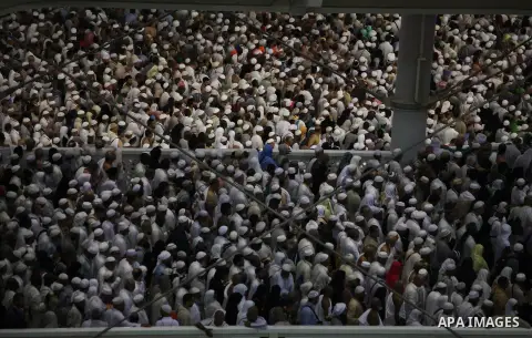 Muslim pilgrims move around the Kaaba inside the Grand Mosque during the annual Hajj in Mecca, Saudi Arabia, Sept. 23, 2014. About 160 countries converge annually on the Islamic cities of Mecca and Medina in western Saud...
