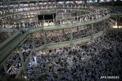 Muslim pilgrims move around the Kaaba inside the Grand Mosque during the annual Hajj in Mecca, Saudi Arabia, Sept. 23, 2014. About 160 countries converge annually on the Islamic cities of Mecca and Medina in western Saud...