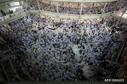 Muslim pilgrims move around the Kaaba inside the Grand Mosque during the annual Hajj in Mecca, Saudi Arabia, Sept. 23, 2014. About 160 countries converge annually on the Islamic cities of Mecca and Medina in western Saud...