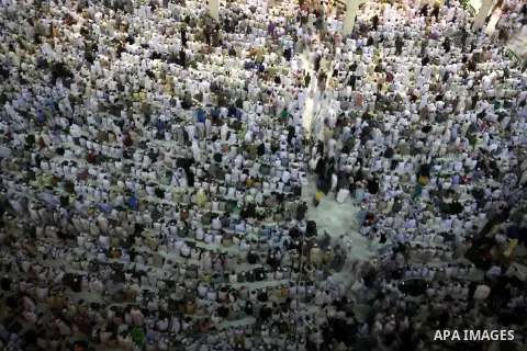 Muslim pilgrims move around the Kaaba inside the Grand Mosque during the annual Hajj in Mecca, Saudi Arabia, Sept. 23, 2014. About 160 countries converge annually on the Islamic cities of Mecca and Medina in western Saud...