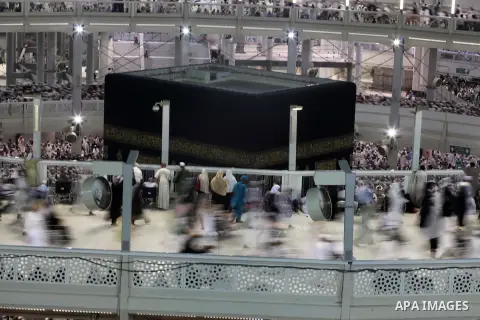 Muslim pilgrims move around the Kaaba inside the Grand Mosque during the annual Hajj in Mecca, Saudi Arabia, Sept. 23, 2014. About 160 countries converge annually on the Islamic cities of Mecca and Medina in western Saud...
