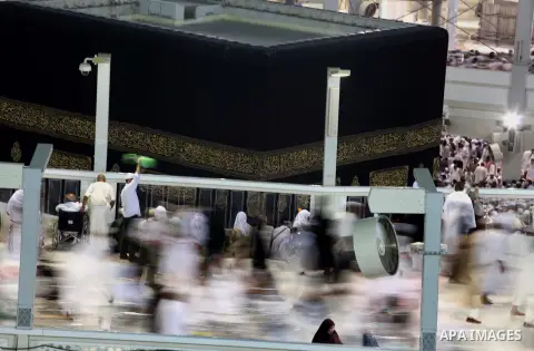 Muslim pilgrims move around the Kaaba inside the Grand Mosque during the annual Hajj in Mecca, Saudi Arabia, Sept. 23, 2014. About 160 countries converge annually on the Islamic cities of Mecca and Medina in western Saud...