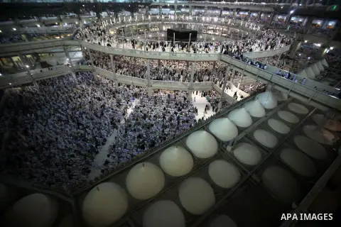 Muslim pilgrims move around the Kaaba inside the Grand Mosque during the annual Hajj in Mecca, Saudi Arabia, Sept. 23, 2014. About 160 countries converge annually on the Islamic cities of Mecca and Medina in western Saud...