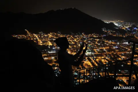 Muslim pilgrims pray at Mount Al-Noor during the annual haj pilgrimage in Mecca, on September 29, 2014, Mount Al-Noor houses Ghar-E-Hira or Hira cave, where Prophet Mohammad is said to have spent a great deal of time in...