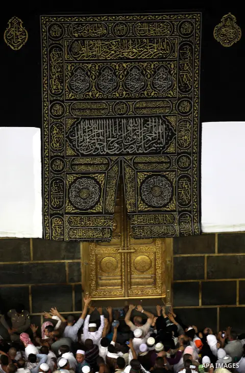 Muslim pilgrims pray around the holy Kaaba at the Grand Mosque, during the annual haj pilgrimage in Mecca September 30 2014. According to the Muslims holy book the Koran, the Kaaba was built by Abraham and his son Ismael...