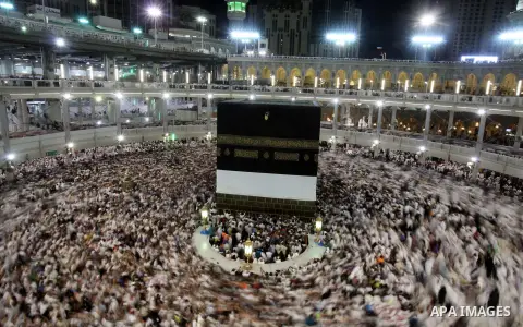 Muslim pilgrims pray around the holy Kaaba at the Grand Mosque, during the annual haj pilgrimage in Mecca September 30 2014. According to the Muslims holy book the Koran, the Kaaba was built by Abraham and his son Ismael...