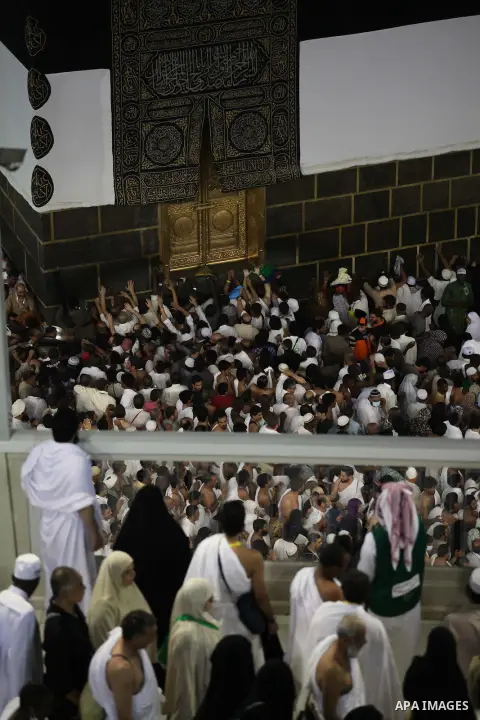 Muslim pilgrims pray around the holy Kaaba at the Grand Mosque, during the annual haj pilgrimage in Mecca September 30 2014. According to the Muslims holy book the Koran, the Kaaba was built by Abraham and his son Ismael...
