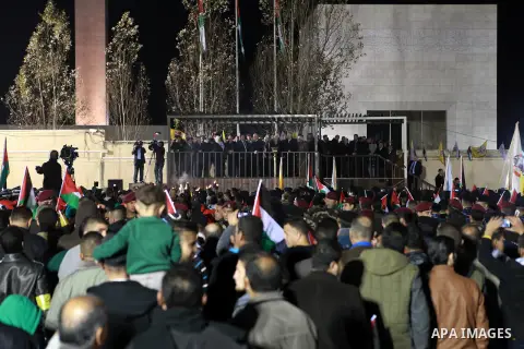Palestinian president Mahmud Abbas delivers a speech during a rally marking the 50th anniversary of the founding of the Fatah movement, in the West Bank city of Ramallah December 31, 2014. Abbas signed on to 20 internati...
