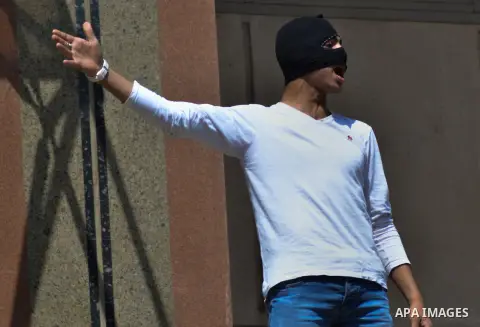 An Egyptian student who support ousted President Mohamed Morsi and the Muslim Brotherhood, shouts slogans during protest against the military rule, in Cairo University on March 18, 2015. Photo by Amr Sayed