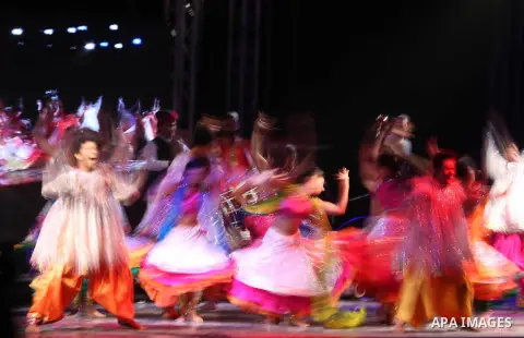 Dancing Team participate in a ceremony of the third edition of the India by the Nile festival, in Cairo on March 31, 2015. The organizers said the focus was to get tourists to visit Egypt from India and the idea to bring...