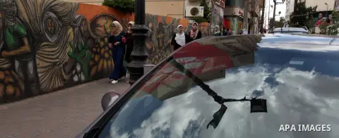 Palestinians take part in a march ahead of the commemorations of the 67th anniversary of the ''Nakba'', in the West Bank city of Ramallah on May 13, 2015. ''Nakba'' means in Arabic ''catastrophe'' in reference to the bir...