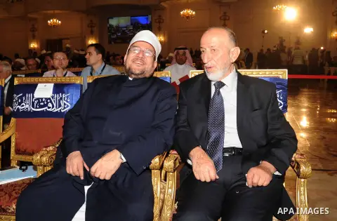 Delegations of senior muftis participate in the world conference for the Dar al-Ifta Egyptian, in cairo, on August 17, 2015. Photo by Amr Sayed