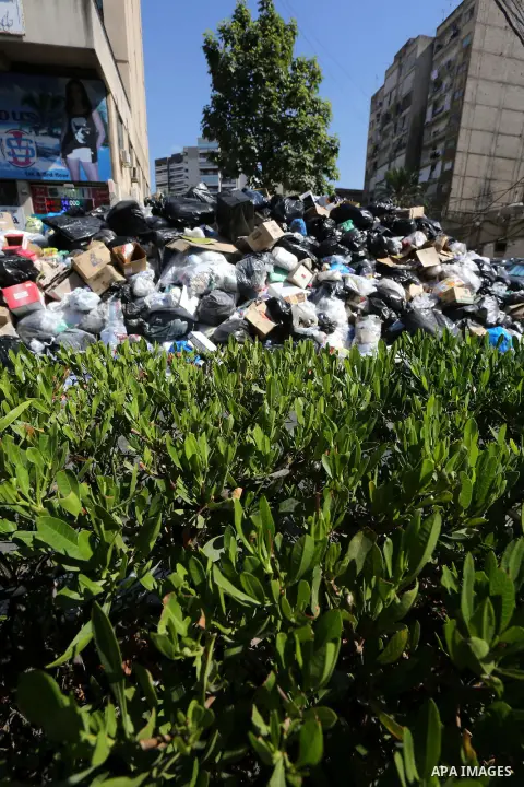 Piles of garbage are seen in the Lebanese capital Beirut on August 27, 2015. A trash crisis began in Lebanon after the government failed to find a replacement for the country's largest landfill, which closed on July 17,...