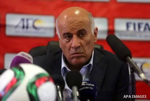 President of the Palestinian Football Association, Jibril Rajoub speaks during a press conference in the West Bank city of Ramallah on Sep. 06, 2015. Photo by Shadi Hatem