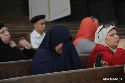 Relatives of Ansar Bait Al-Maqdis group attend their trial in Cairo on Oct. 13, 2015, on charges of assassination of police officers, attempted assassination of interior minister Mohamed Ibrahim and explosions near secur...