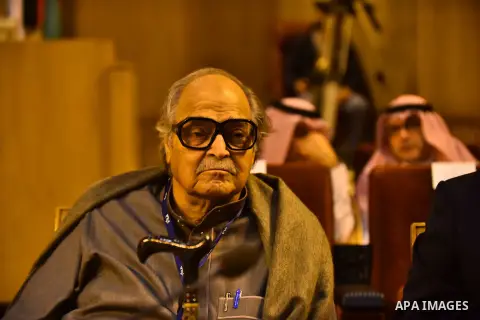 Members of Arab thought foundation take part in a meeting in the Arab League's headquarters in the Egyptian capital, Cairo, on Dec. 07, 2015. The Arab Thought Foundation is an international independent non-governmental o...