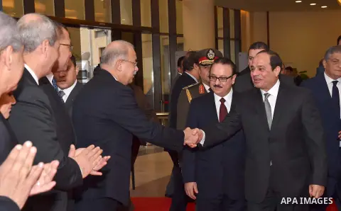 Egyptian President Abdel Fattah al-Sisi attends the opening of Cairo international exhibition for information and communication technology in Cairo, Egypt on Dec. 13, 2015. Photo by Egyptian President Office