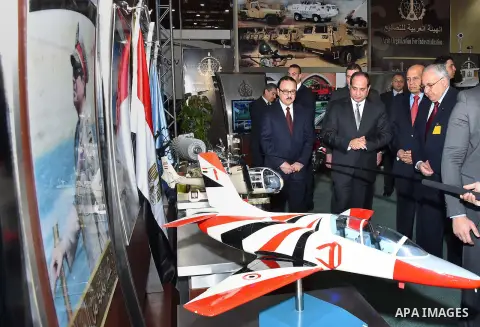 Egyptian President Abdel Fattah al-Sisi attends the opening of Cairo international exhibition for information and communication technology in Cairo, Egypt on Dec. 13, 2015. Photo by Egyptian President Office