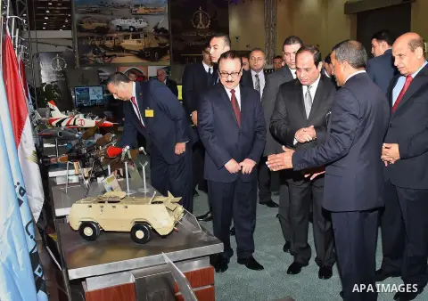 Egyptian President Abdel Fattah al-Sisi attends the opening of Cairo international exhibition for information and communication technology in Cairo, Egypt on Dec. 13, 2015. Photo by Egyptian President Office