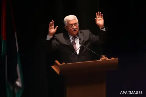 Palestinian President Mahmoud Abbas speaks during anti-corruption conference in the West Bank city of Ramallah on Dec. 14, 2015. Photo by Shadi Hatem