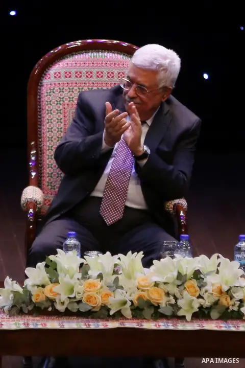 Palestinian President Mahmoud Abbas opens anti-corruption conference in the West Bank city of Ramallah on Dec. 14, 2015. Photo by Shadi Hatem