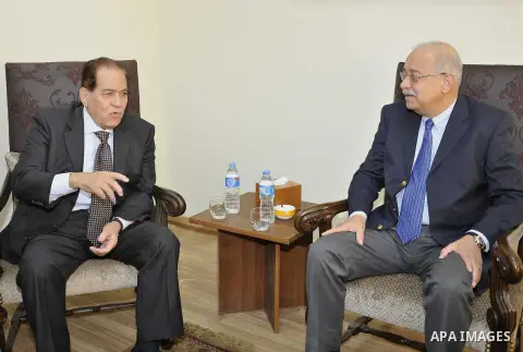 Egyptian Prime Minister, Ismail Sharif, visits the Ministry of Planning, in Cairo, Egypt, o January 16, 2016. Photo by Stringer