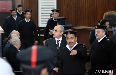 Egyptian former interior minister Habib al-Adly attends his trial on the charges of corruption, in Cairo, Egypt on February 7, 2016. Habib al-Adly served as interior minister of Egypt from 1997 to 2011, he was the longes...