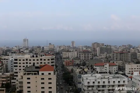 A general view show the Gaza city, on February 21, 2016. Photo by Mohammed Asad