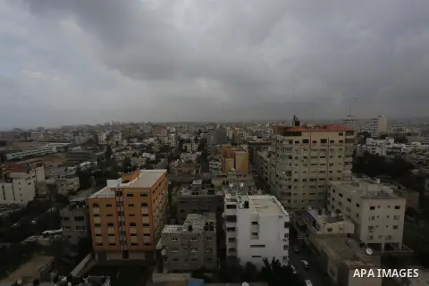 A general view show the Gaza city, on February 21, 2016. Photo by Mohammed Asad