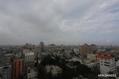 A general view show the Gaza city, on February 21, 2016. Photo by Mohammed Asad