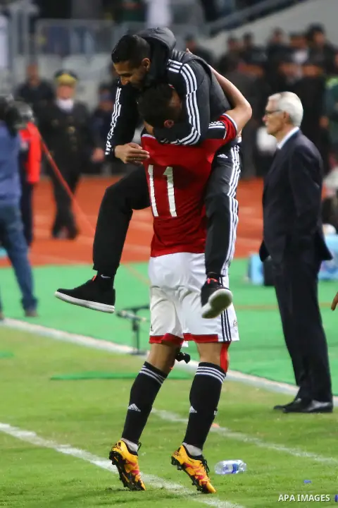Egypt Argentinian manager Hector Cuper reacts during their African Cup of Nations group G qualification football match between Egypt and Nigeria at the Borg el-Arab Stadium in Alexandria on March 29, 2016. Photo by Strin...